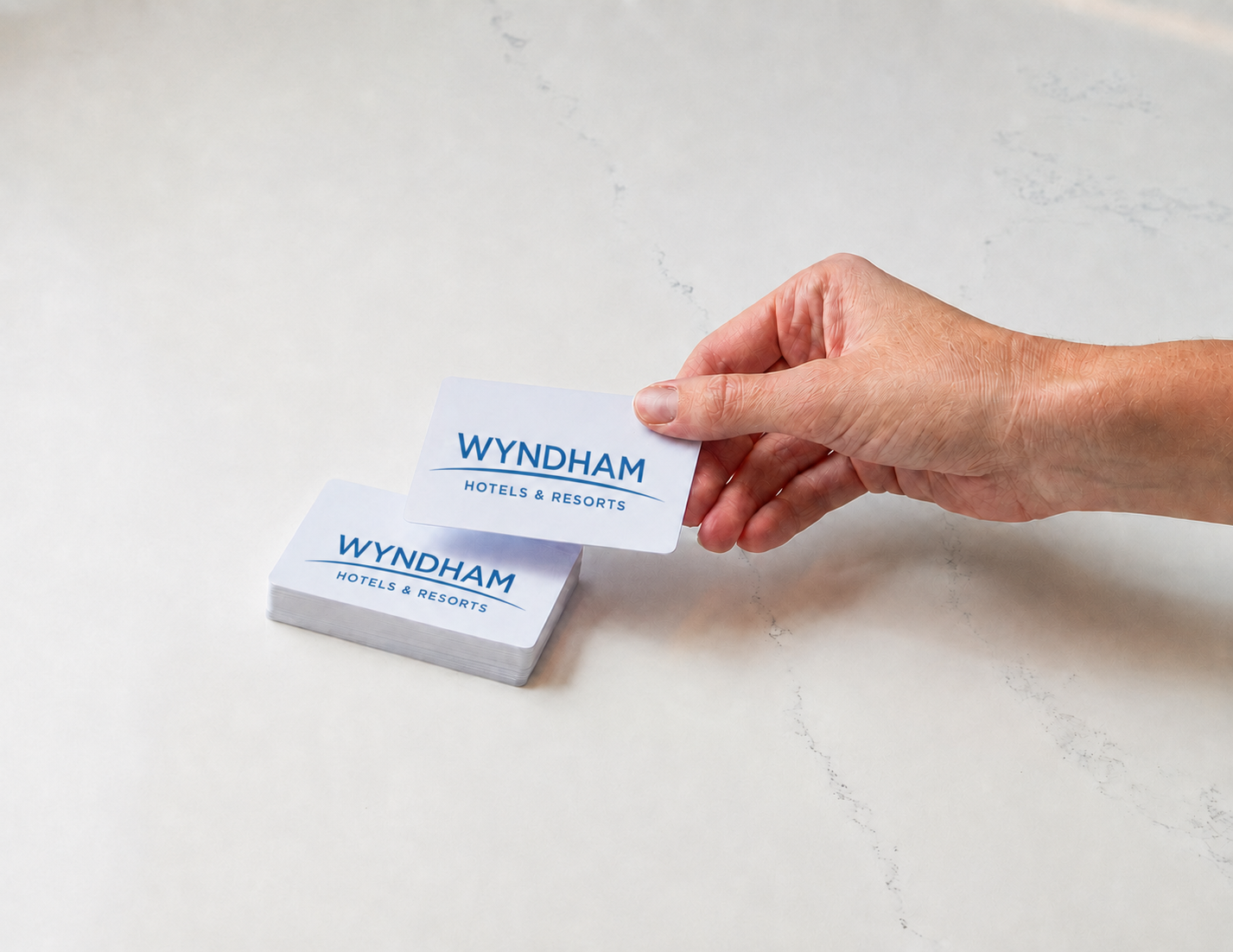 Take a key card from the stack